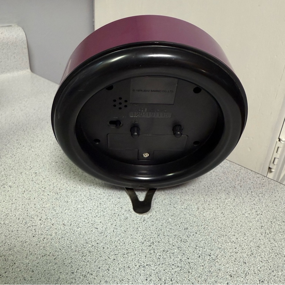 Hello Kitty Purple Alarm Clock with holographic face/glowing hands. Y2K. - Picture 5 of 9